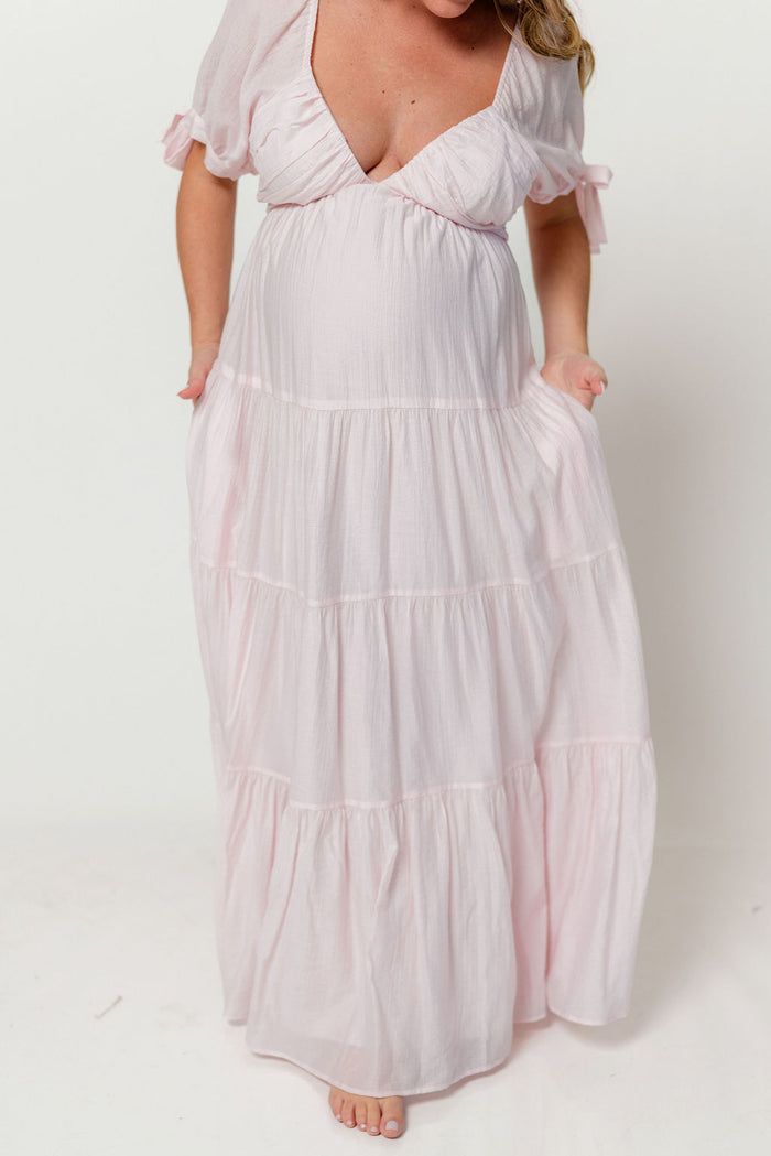 Grayson Maxi Dress in Light Pink - Bump Friendly & Inclusive Sizing