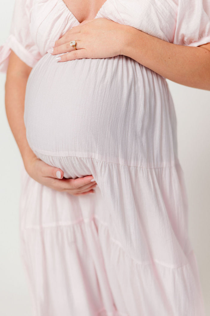 Grayson Maxi Dress in Light Pink - Bump Friendly & Inclusive Sizing