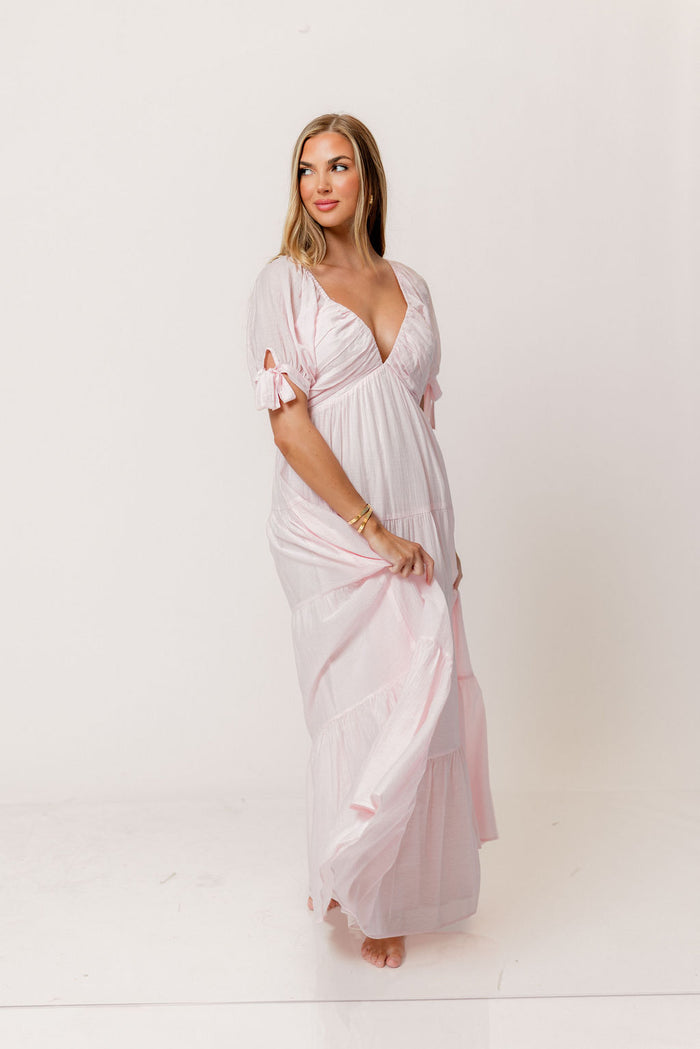 Grayson Maxi Dress in Light Pink - Bump Friendly & Inclusive Sizing