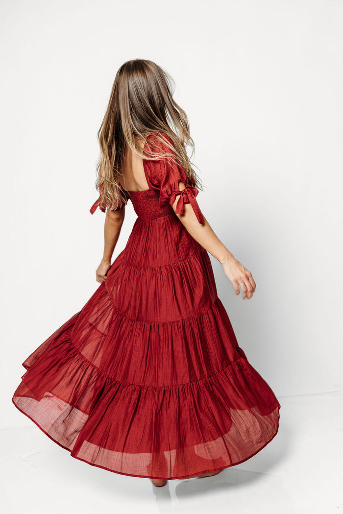 Grayson Maxi Dress in Wine Red - Bump Friendly & Inclusive Sizing