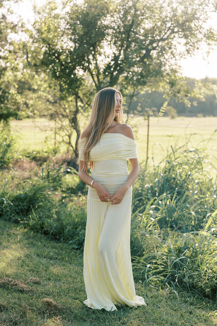 Halo Maxi Dress in Buttercream *Final Sale*