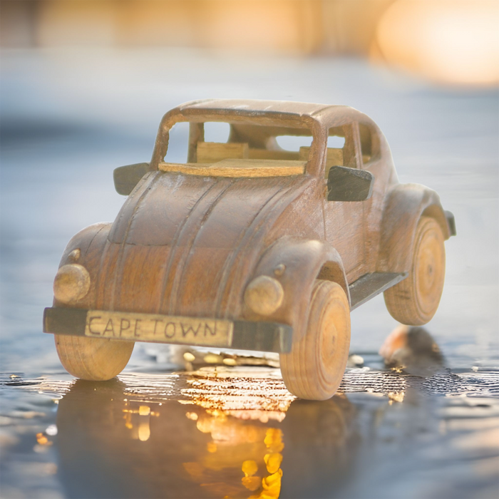 Hand Carved Wooden Volkswagen Bug