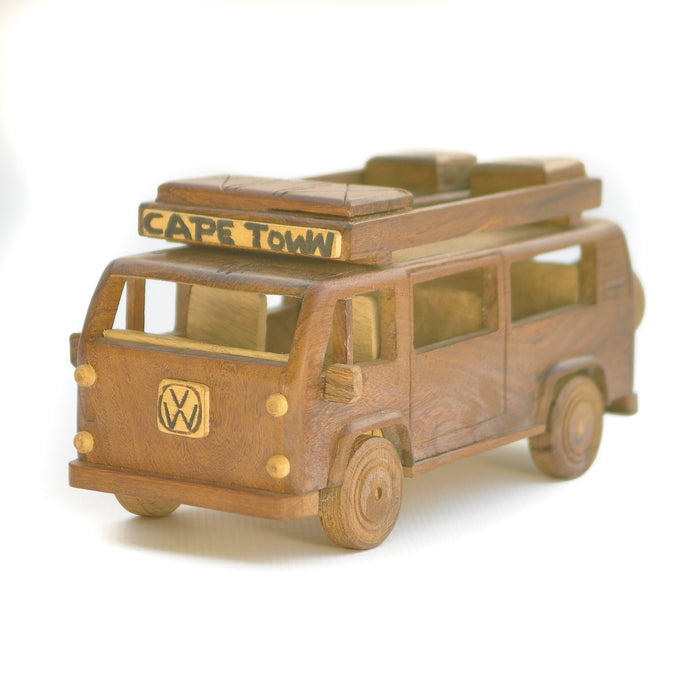 Hand Carved Wooden Volkswagen Bus