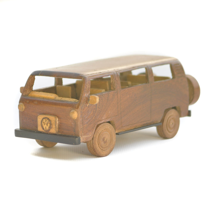 Hand Carved Wooden Volkswagen Bus