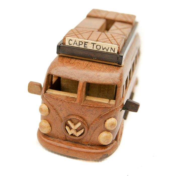 Hand Carved Wooden Volkswagen Bus