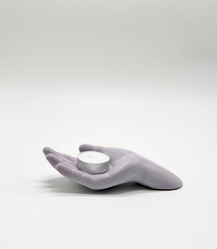 Hand Concrete Tea Light Candle Holder