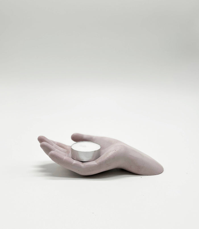 Hand Concrete Tea Light Candle Holder