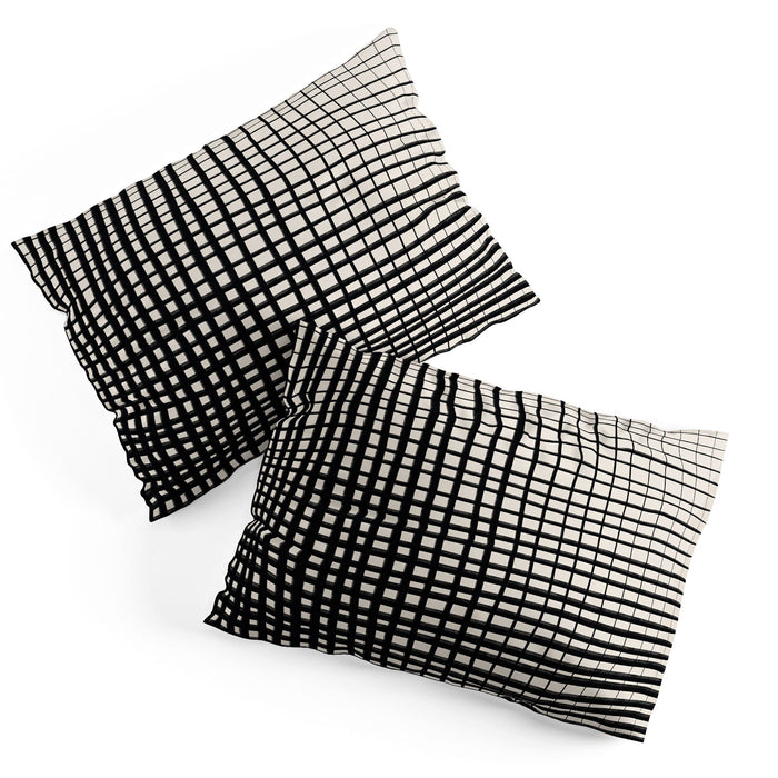 HAND DRAWN GRID PILLOW SHAMS