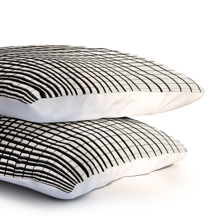 HAND DRAWN GRID PILLOW SHAMS