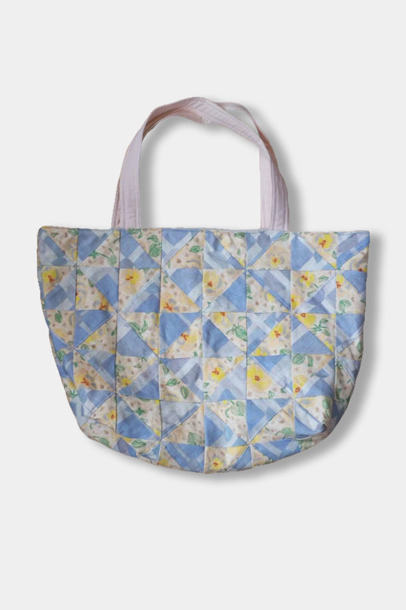 Hand-Quilted Tote Bag - Erin and Molly in Lilac