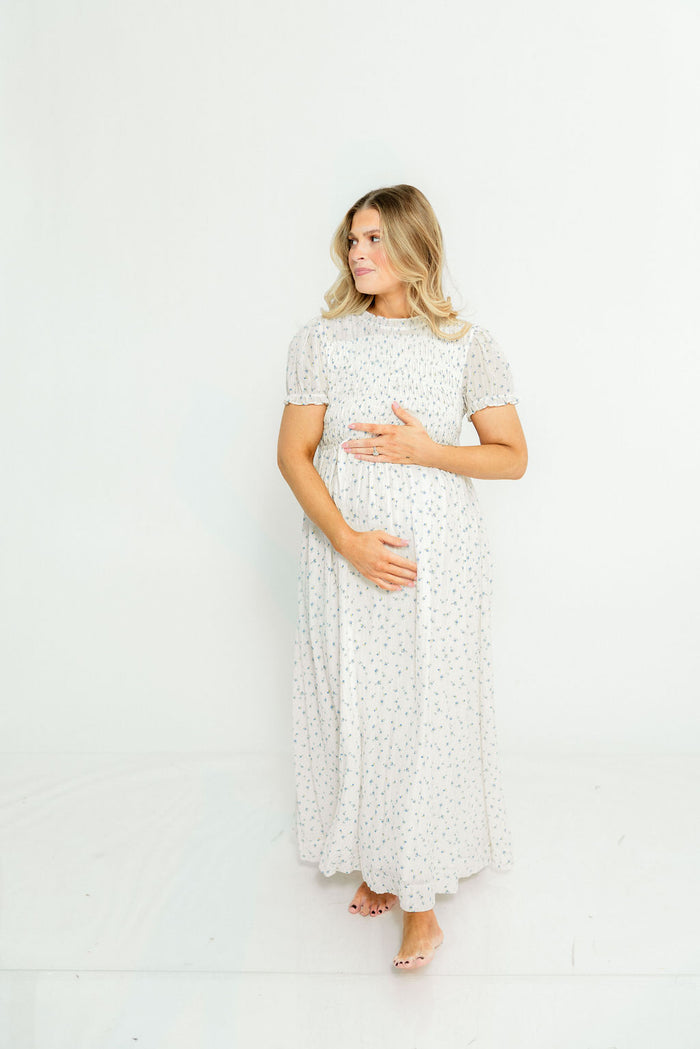 Hearthstone Maxi Dress in Off-White - Bump Friendly *Final Sale*