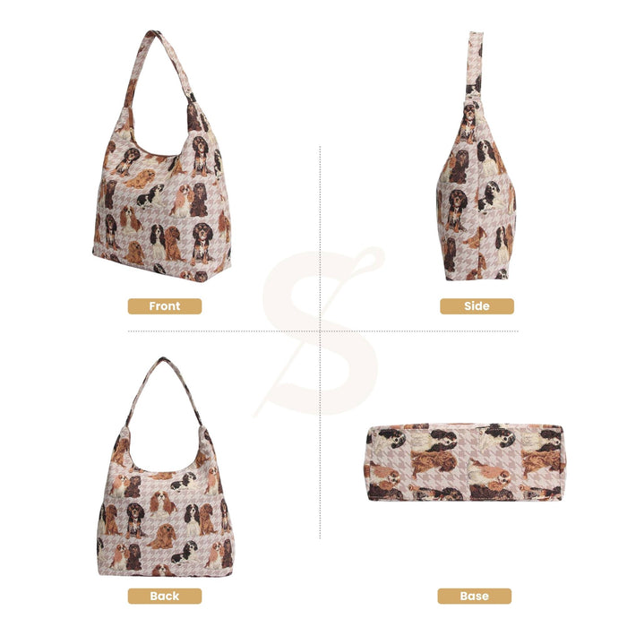 HOBO-KGCS | KING CHARLES CAVALIER SPANIEL DOG HOBO HANDBAG SHOULDER BAG
