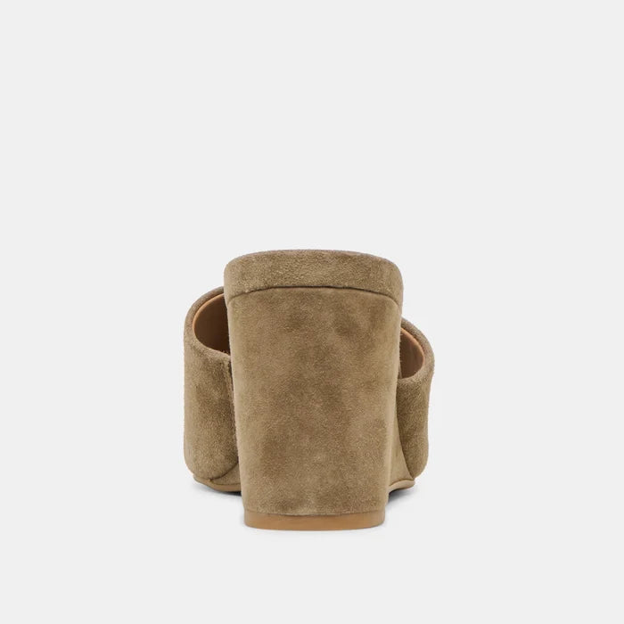 Holta Wedges in Olive Suede