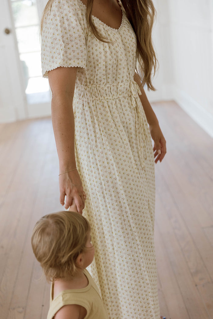 Honey Morning 100% Cotton Dress in Ivory Butter - Nursing & Bump Friendly *9/17 PRE-ORDER*  Fits Oversized Purposefully