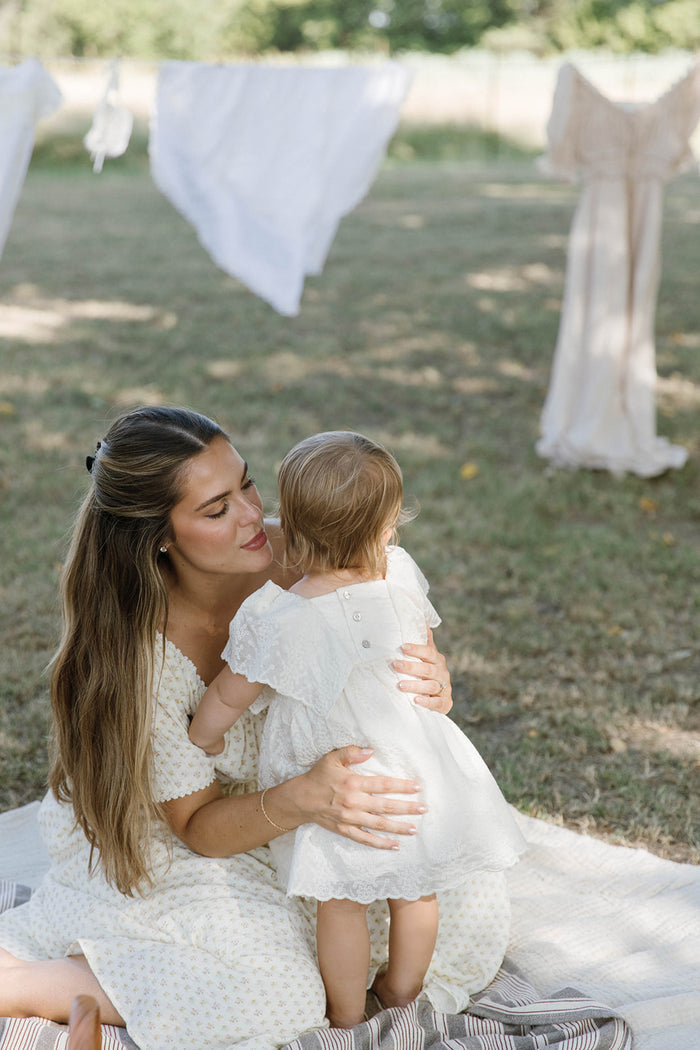 Honey Morning 100% Cotton Dress in Ivory Butter - Nursing & Bump Friendly *9/17 PRE-ORDER*  Fits Oversized Purposefully