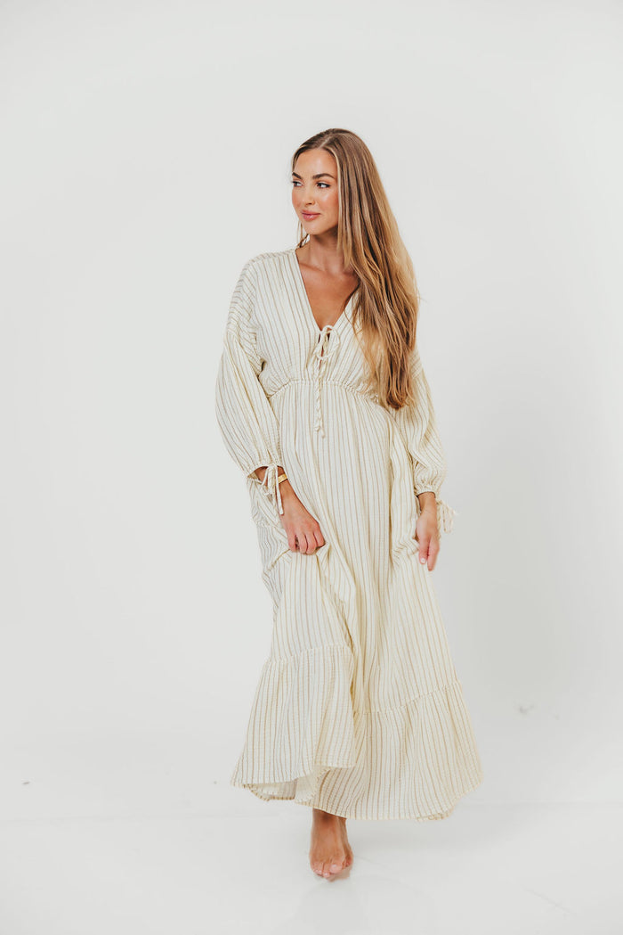 Hunter 100% Cotton Midi Dress in Off-White - Bump Friendly & Inclusive Sizing