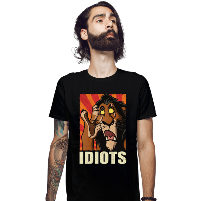 Daily_Deal_Shirts Fitted Shirts, Mens / Small / Black Idiots!