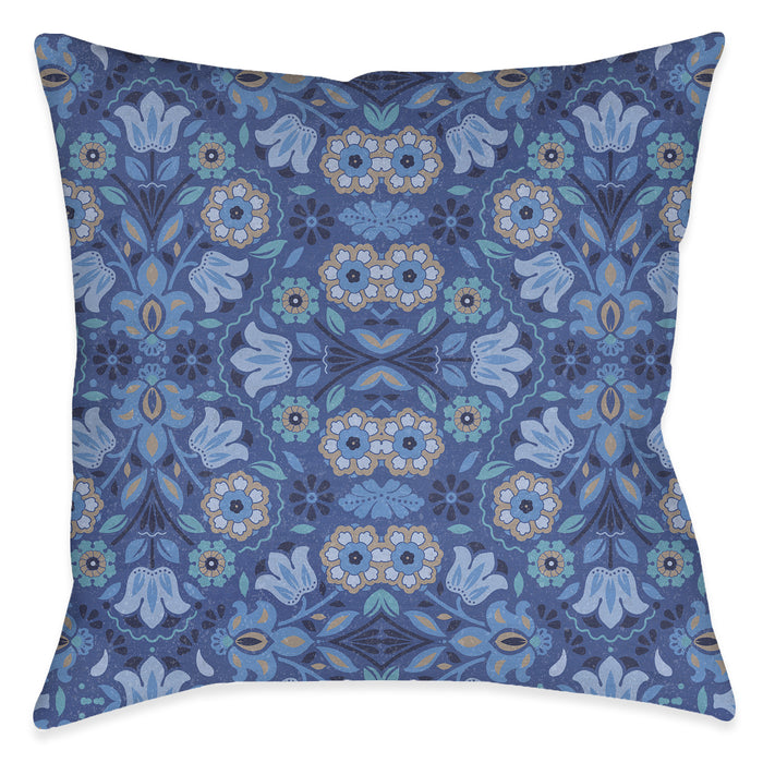 Indochine Indigo Outdoor Decorative Pillow