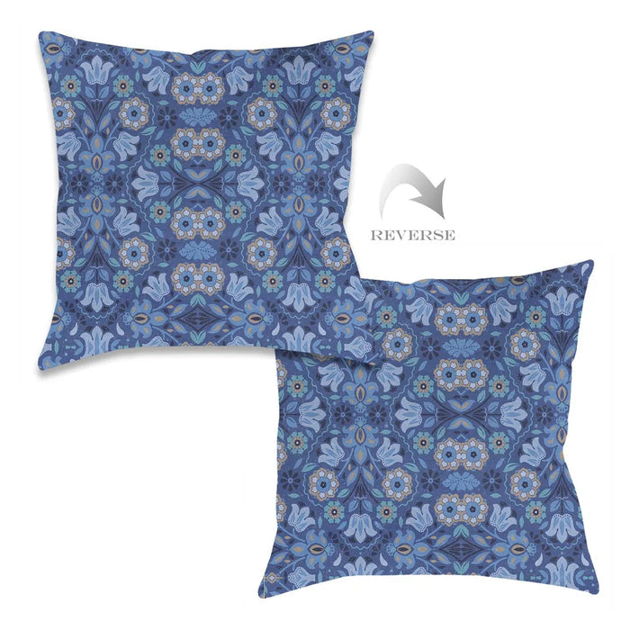 Indochine Indigo Outdoor Decorative Pillow