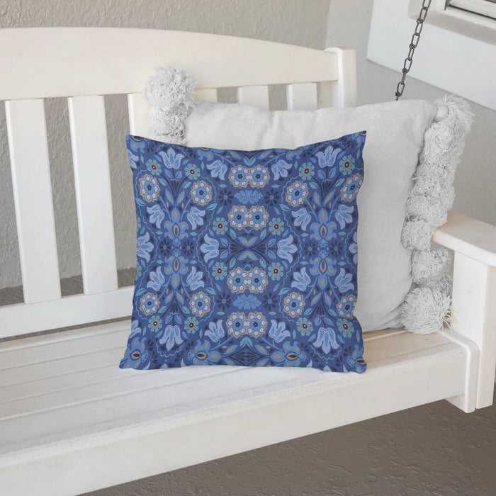 Indochine Indigo Outdoor Decorative Pillow