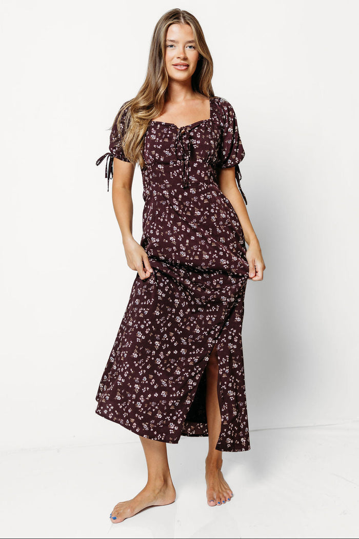 Jamie Maxi Dress in Mocha Wildflowers