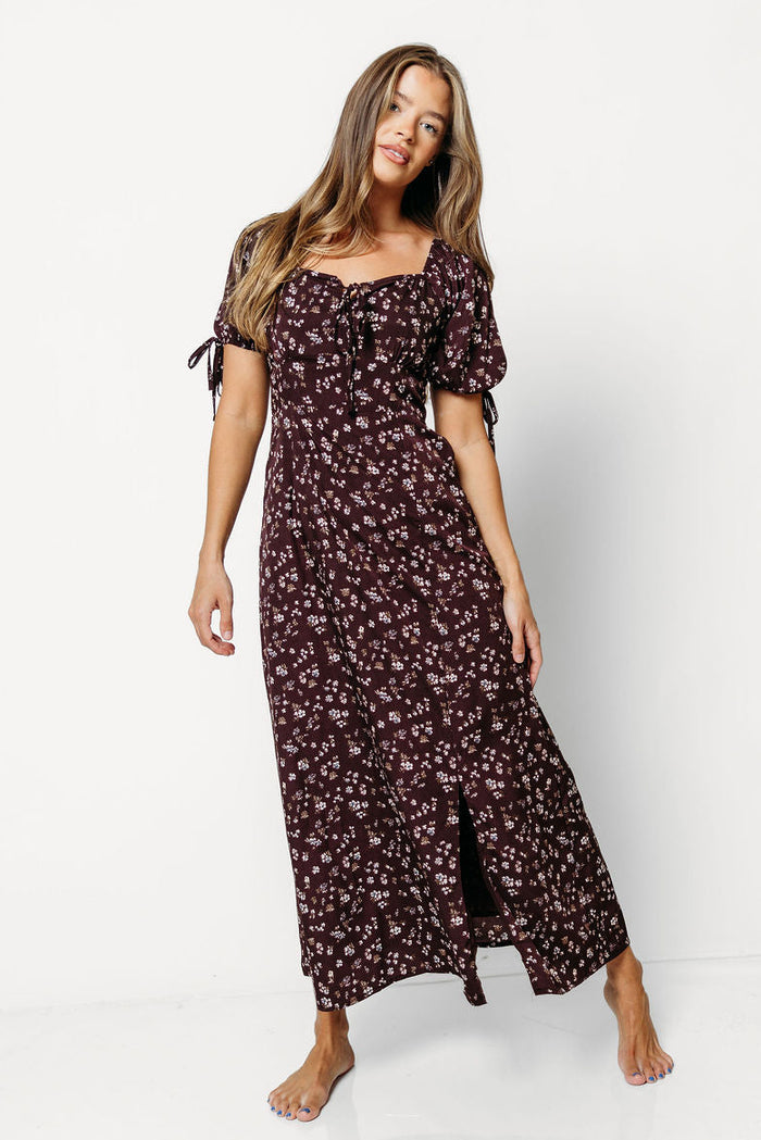 Jamie Maxi Dress in Mocha Wildflowers