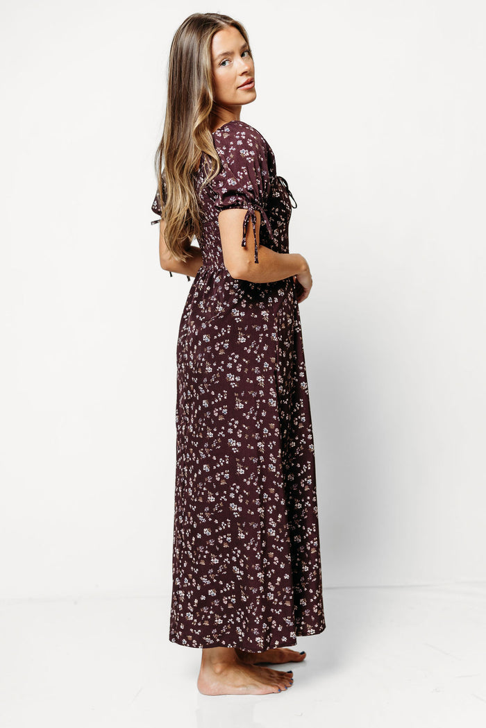 Jamie Maxi Dress in Mocha Wildflowers