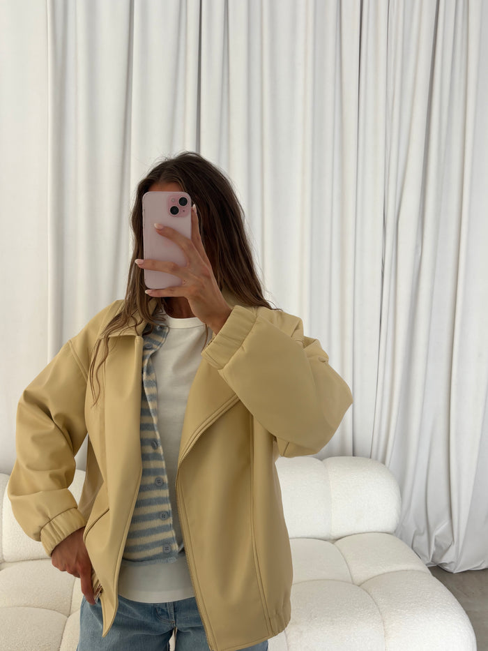 Josephine Oversized Moto Jacket in Boulder