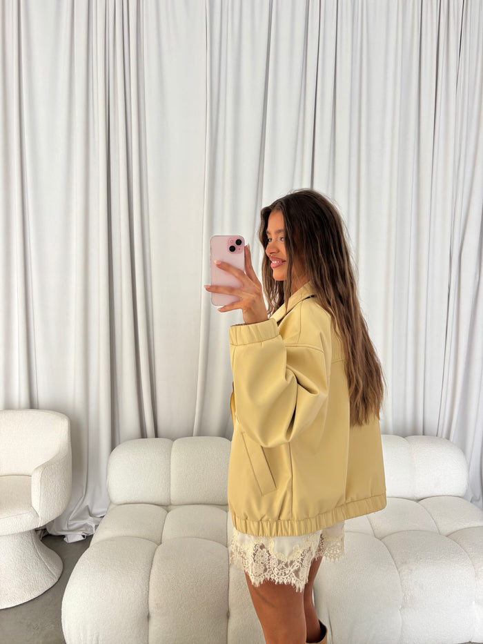 Josephine Oversized Moto Jacket in Boulder