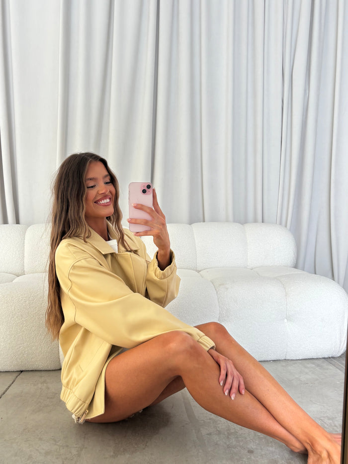 Josephine Oversized Moto Jacket in Boulder