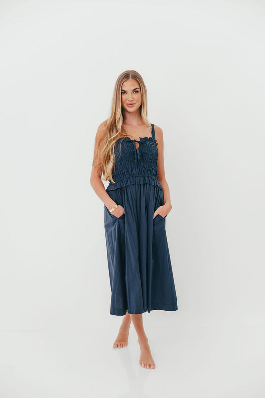 Juniper Midi Dress in Ink
