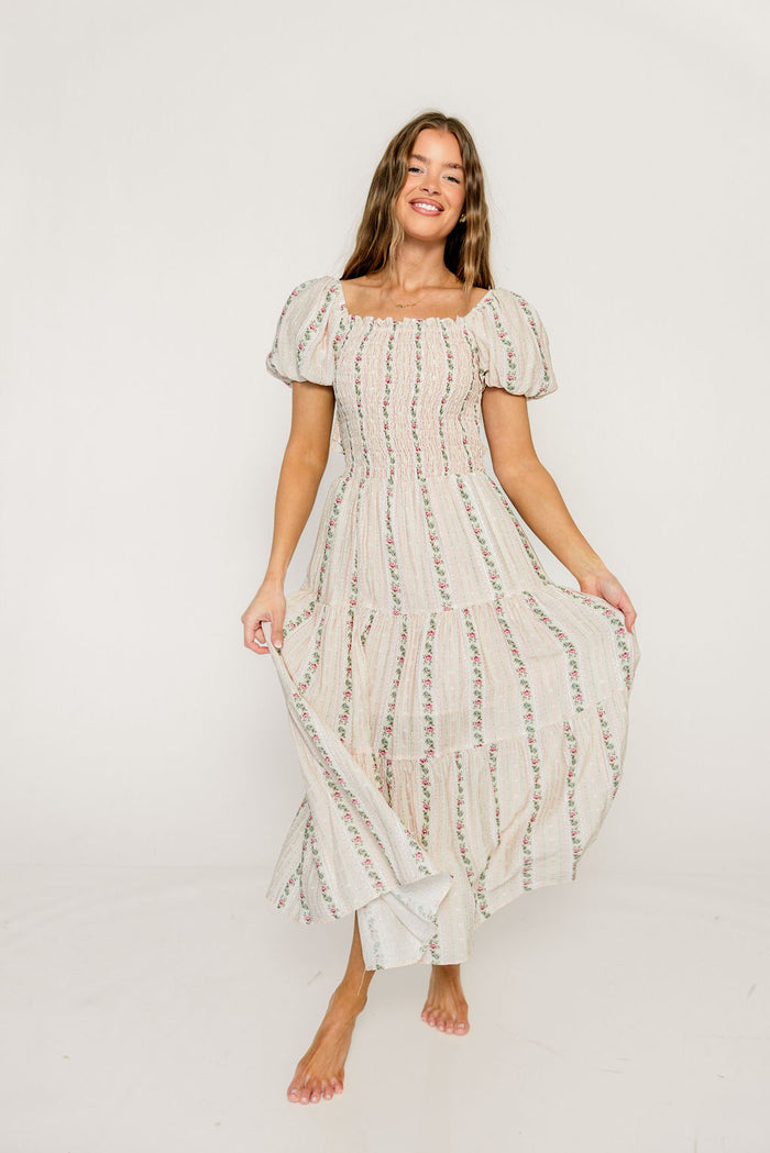 Kallie Maxi Dress in Garden Rose