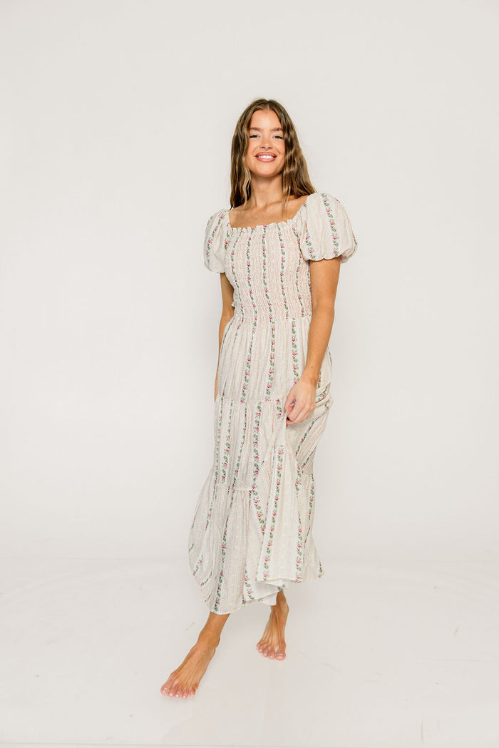 Kallie Maxi Dress in Garden Rose