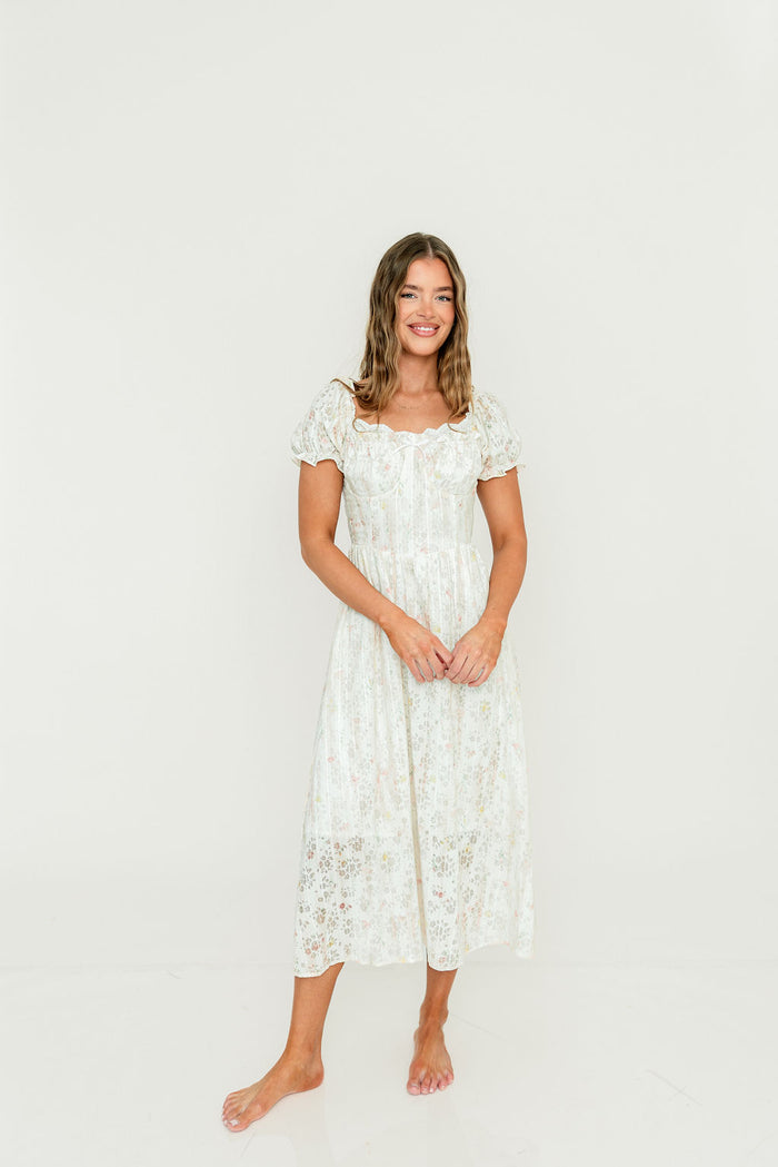 Kami Midi Dress in English Garden