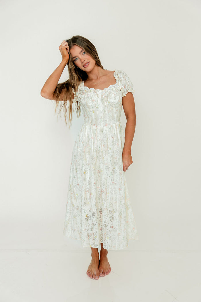 Kami Midi Dress in English Garden