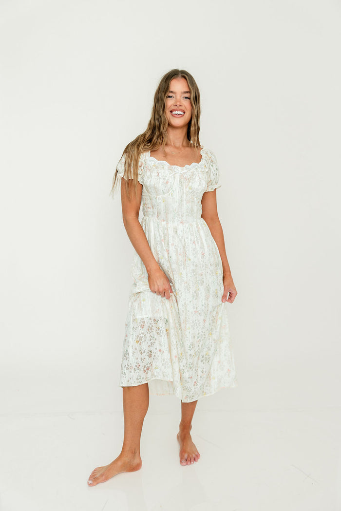 Kami Midi Dress in English Garden