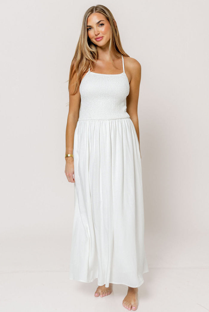 Karson Midi Dress in Off White