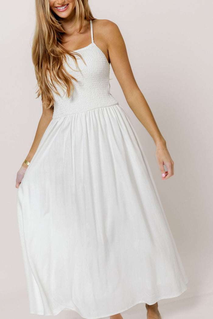 Karson Midi Dress in Off White