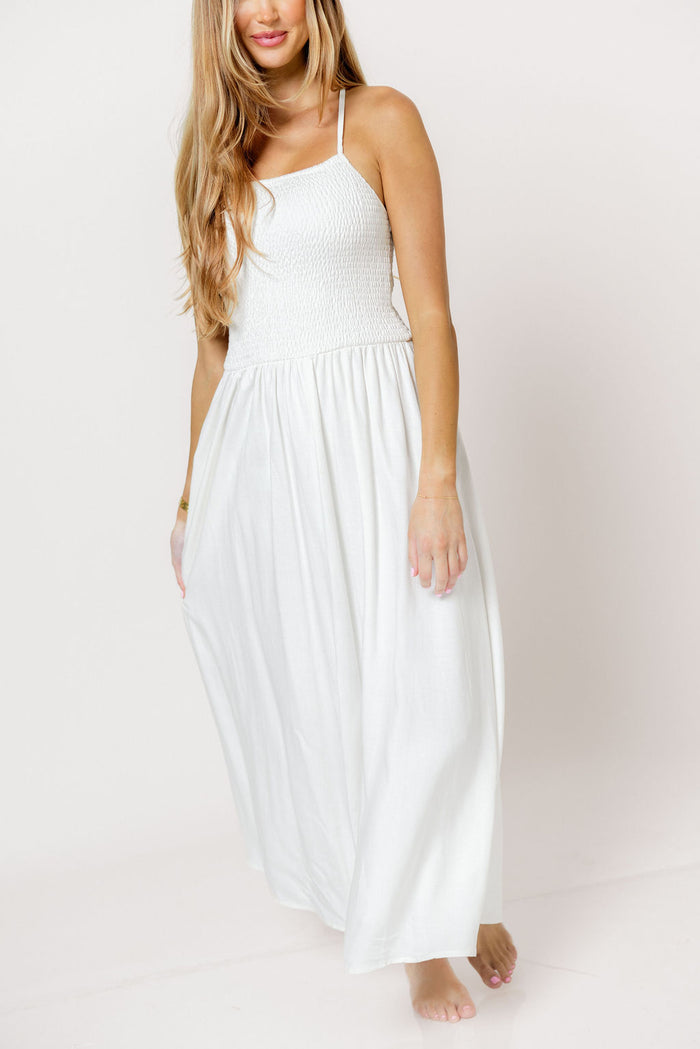 Karson Midi Dress in Off White