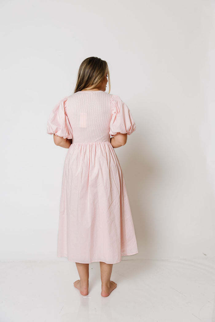 Kenzie Midi Dress in Pale Pink