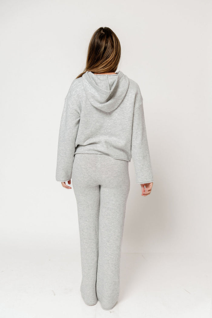 Kippa Soft Knit Hoodie and Pants Set in Grey Melange
