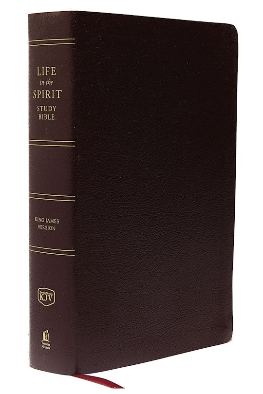 KJV Life in the Spirit Study Bible Bonded Leather Burgundy