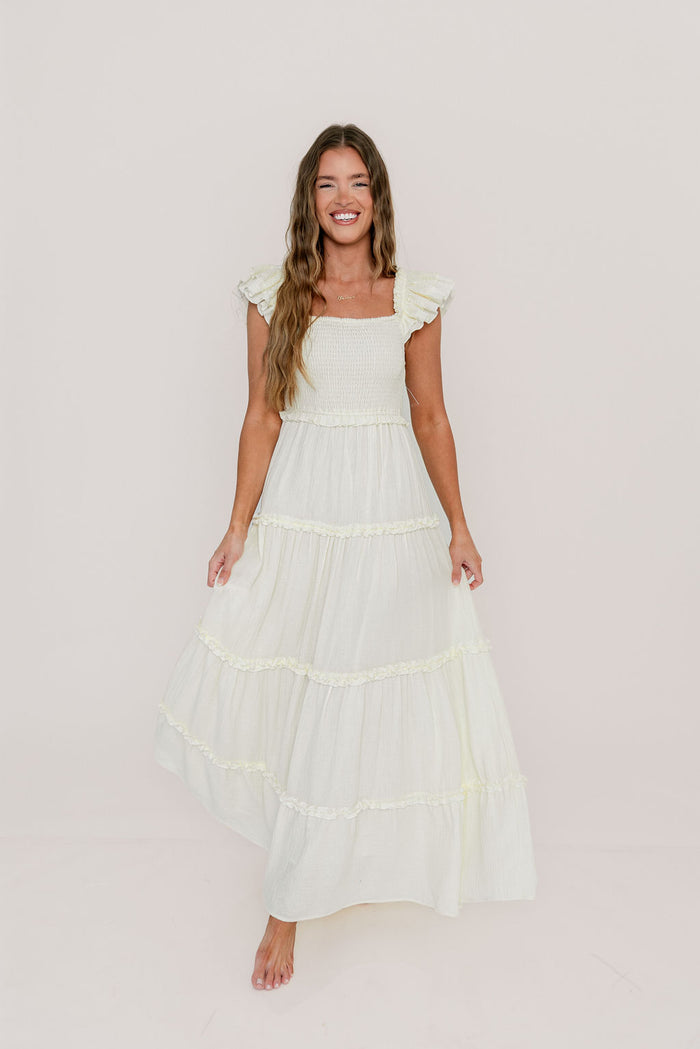 Knox 100% Cotton Maxi Dress in Cream *Final Sale*
