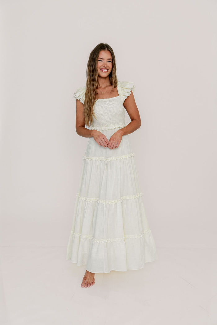 Knox 100% Cotton Maxi Dress in Cream *Final Sale*
