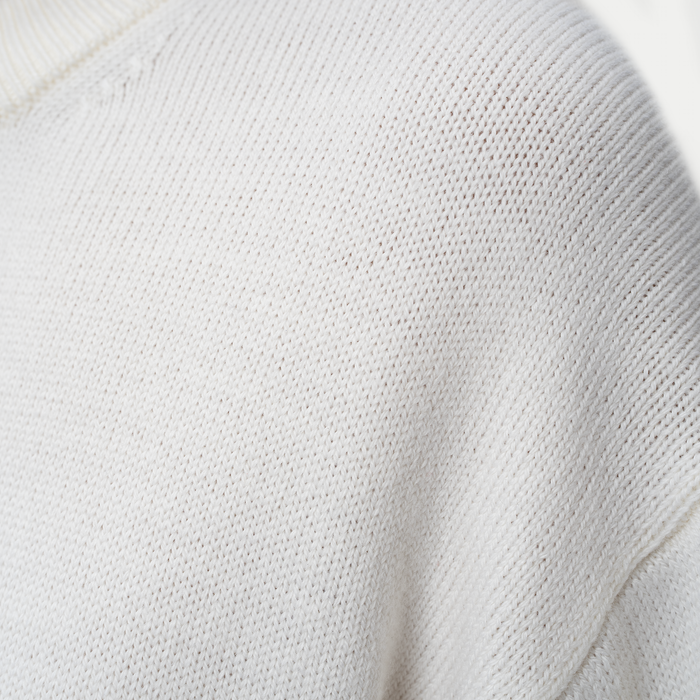 Lambswool Crewneck Sweater - Off White - Ninepine
