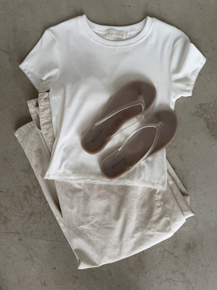 Lance Wide Leg Barrel Pants in Cloud Dancer