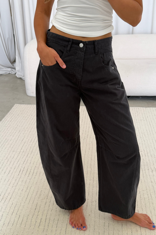 Lance Wide Leg Barrel Pants in Vintage Navy