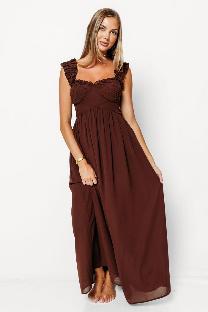 Landree Maxi Dress in Brown *9/18 PRE-ORDER*
