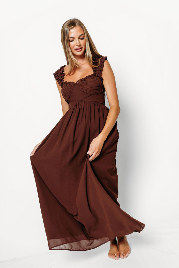 Landree Maxi Dress in Brown *9/18 PRE-ORDER*