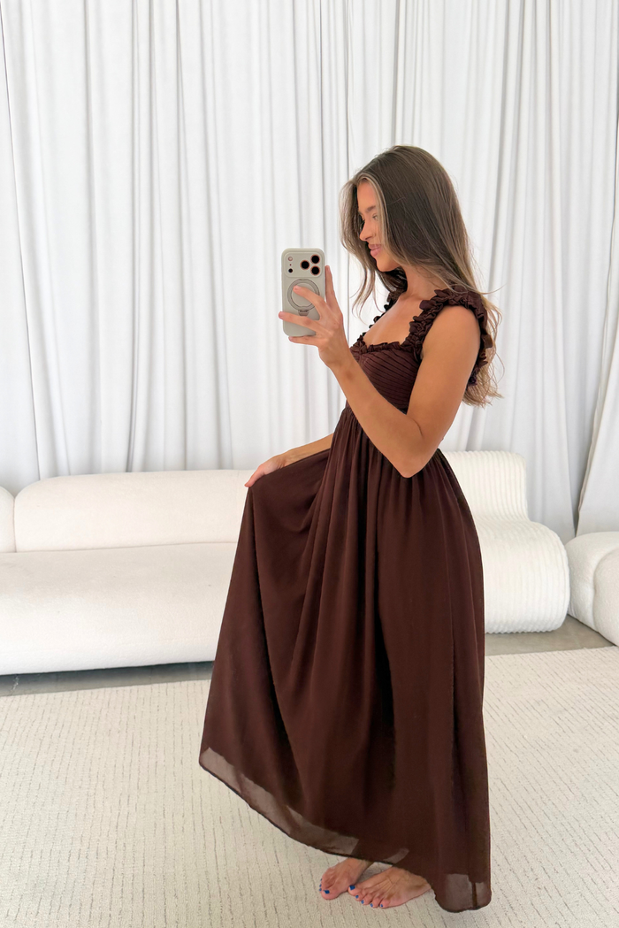 Landree Maxi Dress in Brown *9/18 PRE-ORDER*
